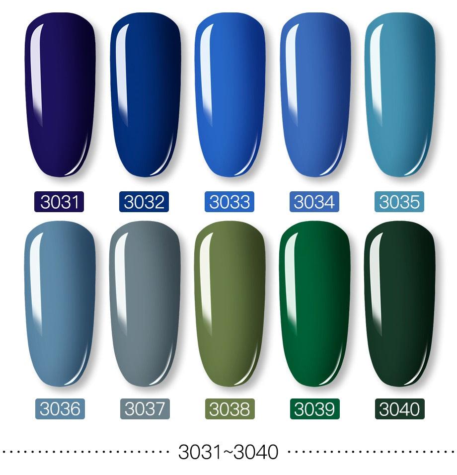 Modern Womens Glossy Colorful 8ml Nail Gel Polish Permanent UV LED  High Quality Crystal Effect Design