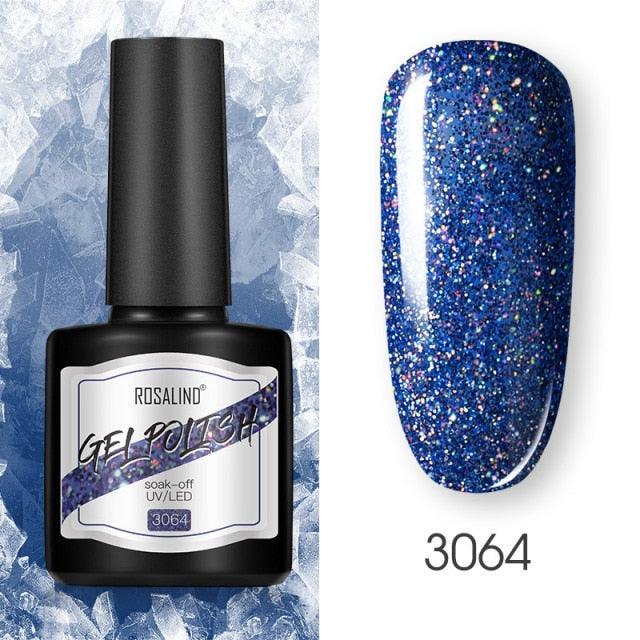Modern Womens Glossy Colorful 8ml Nail Gel Polish Permanent UV LED  High Quality Crystal Effect Design