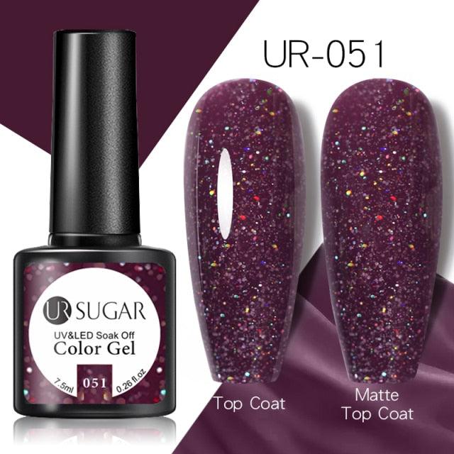 Popular 2022 Modern New Elegant Silver Purple Nail Gel Polish 7.5ml UV Manicuring Elegant Glossy Colororful Stylish Nail Design For Women