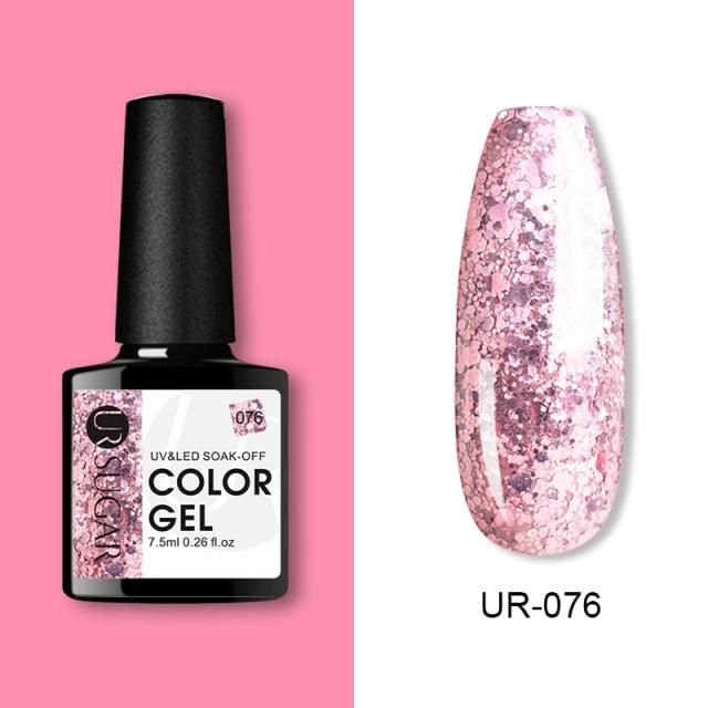 Popular 2022 Modern New Elegant Silver Purple Nail Gel Polish 7.5ml UV Manicuring Elegant Glossy Colororful Stylish Nail Design For Women